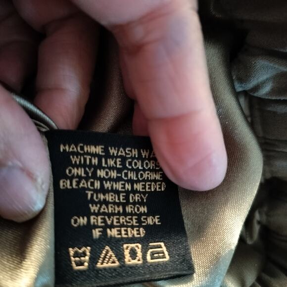 M791)Gary Player Tan Faux Suede Golf Full Zip Long Sleeve Large Bomber Jacket - Picture 11 of 11